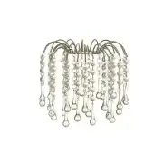 Waterfall Crystal Lamp Fountain by lights & Living for E26 Lamp base, Chrome 9"