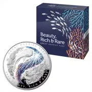 2022 $5 Great Barrier Reef Coin 1oz Fine Silver Proof Domed Coins