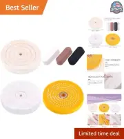 Die Grinder Compatible Buffing Kit with Cotton Wheels and Multiple Compounds