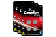 12pc Camelion Alkaline LR41 AG3 Button Cell Batteries For Calculator Car Keys