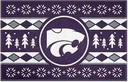 FANMATS 25810 Kansas State Wildcats Holiday Sweater Starter Mat Accent Rug - 19in. x 30in. | Sports Fan Home Decor Rug and Tailgating Mat
