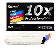 10x Eurotone Pro Toner XXL for OKI C-8800-DN C-8800-DTN C-8600-DN
