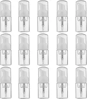 LONGWAY 1 Oz Travel Foaming Soap Dispenser (15 Pack) | Plastic Empty Foaming Liquid Soap Pump Bottles - for Refillable Castile Soap Dispenser - BPA Free (30ML, Transparent)