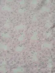 Bunny Fields Pink Flannelette Cotton Fitted Cot Sheet Handmade