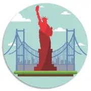 Statue Of Liberty - Circle Sticker Decal 3 Inch - New York City NYC