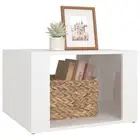 Bedside Table High Gloss White 57X55x36 Cm Engineered Wood Wood Bedside Tables