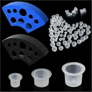302PCS Tatoo Ink Caps Kit, Include 300 Tatoo Ink Cups Mixed Size and 2 Ink Cap H