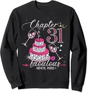 [X.Style] Chapter 31 Fabulous Since 1992 31st Birthday Queen Sweatshirt ds887 Sweater (M) Black