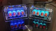 Nixie Clock with IN-12 Tubes * Best Gift * Clear Enclosure & Fullcolor Backlight