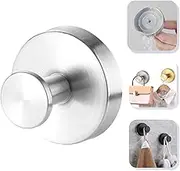 Luxe Hold No-Drill Hooks,Stainless Steel Waterproof Suction Cup Hooks,Removable and Reusable Shower Hooks Towel Hanging Hook,Wall Hooks,Coat Hooks for Door,Self Adhesive Hooks,Wall Hanger(Silver)