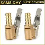 2 Auto Open Flow Straight Lock-On Air Chuck with Clip for Tire Inflator Car Tool