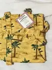 Kitchen Creations Palm Tree Design Bib Apron with D-ring Neck Strap NEW
