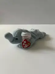 Ty Beanie Babies Peanut The Elephant - Light Blue Collectible With Plastic Tag