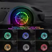 15" Car Row Wheel Ring Lights RGB Wheel Ring Lights LED Rim Light Remote Control