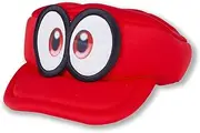 [MAPLECOS] Super Odyssey Red Hat 3D Raised Eyes Cappy Cap, Red, Medium