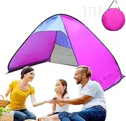 Beach Tent Sun Shelter | Easy Setup Sun Shade Shelter for Beach | Portable Camping Cabana Sunshade for Outdoor Activity Park Picnics Backyard Fishing