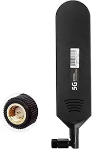 4G LTE Antenna SMA Male Connector 42dBi 4G/5G High Gain Omni Directional Glue Stick Antenna 600-6000Mhz(Black,1 Pcs)