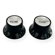 AxLabs Top Hat Reflector Knobs (Set of 2), Black, White Font