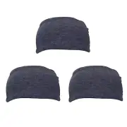 3 Pcs 7" x 4"Sport Headbands for Men Running Sweat Bands Light Gray
