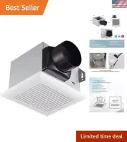 High-Performance 80 CFM Bathroom Ventilation Fan - No Attic Access Needed