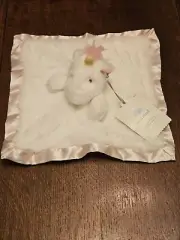 Cloud Island White Unicorn Lovey Pink Security Blanket Lovey Stuffed Plush