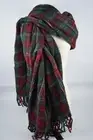 NWT! YSL Saint Laurent Extra Long Tartan Stole Scarf Alpaca Mohair Red Plaid