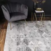 Brand Ventures Porto Harlequinn Grey & Multi Geometric Rug