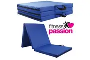 FOLDING EXERCISE FLOOR MAT DANCE YOGA GYMNASTICS TRAINING JUDO PILATES - BLUE