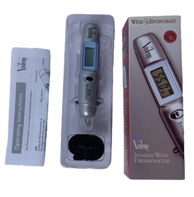 Wine Enthusiast VinTemp Alltemp Select Infrared Wine Thermometer with Clip