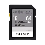 New Sony E Series SF-E64A 64GB UHS-II Class 10 U3 4K V60 SDXC SD Memory Card