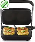 4-Slice Sandwich Press, Non-Stick, AnyHeight™ Control, Stand-Up Storage, Silver