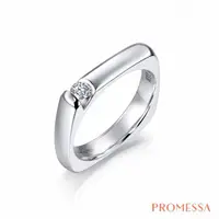 在飛比找momo購物網優惠-【PROMESSA】如一系列 10分 18K金鑽石戒指(男戒