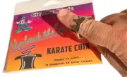 KARATE COIN US HALF DOLLAR Magic Trick Through Finger Close Up Money Stab Air