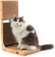 Cat Scratcher Vertical Cat Scratching Board 23.6" L Shape Cat Scratch Pads Wall