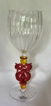Unique DELICATE Murano Venetian Colorful Wine Glass One Of A Kind