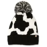 NWT Cow’s Ice Cream Canada KIDS SPOTTED Pompom Beanie Hat Sherpa lined