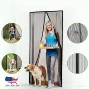 Mosquito Door Net Mesh Screen Bug Fly Pet Patio Hand Free Magnetic Magic Closer