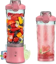 [Irishom] Portable Stand Blender 600ml for Shakes and Smoothies with 6 Blades 150 Watt Waterproof Rechargeable Handheld Stand Mixer for Travel Sports Home Office