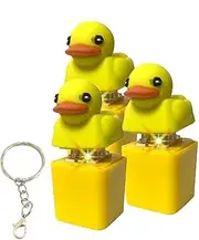 LeoLeoxx 3PCS Duckies Quacking Keychain, Duckies Quacking Fidget Toy, Duck Fidget Toy, Quacking Duck Keychain, Quacking Keyboard Button Stress Reliever for Women, Men