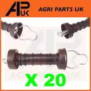 20 x HD Electric Fence Loop Hook Gate Handle Spring Inside Insulator Fencing NEW