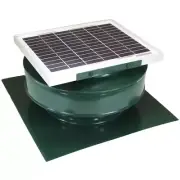 365 CFM Aluminum Solar Powered Attic Fan Air Ventilation Mounted Exhaust Green
