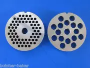 #22 *TWO* Enterprise Meat Grinder plates discs screens fits Hobart & Others