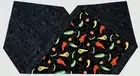 Everyday Chili Pepper Black Red Green Glitter Table Runner Centerpiece 39"L 15"W
