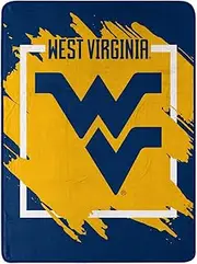 NORTHWEST ENTERPRISES NCAA 46x60 Dimensional Design Micro Raschel Throw Blanket (West Virginia Mountaineers)