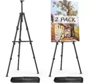 Aredy 63" Portable Painting Easel Lightweight Easel Stands for Display Set of 2