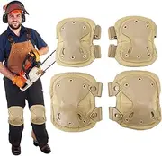 Knee Pads for Men Construction | Elbow Brace Set | Roofing and Gardening Knee Pads for Men and Women with Thick Soft Padding for Kneeling Training Fengr-au