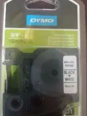 DYMO Standard D1 Labeling Tape, LabelManager Label, 3/4" , Black Print