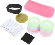 IWOWHERO 11pcs Eyelash Extension Kit with Adhesive Tapes Silicone Pads Jade Lash Extension Tools for Eyelash Curling Makeup Enhancement