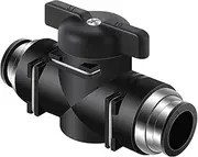 BWPEXZ BUC 4mm 6mm 8mm 10mm 12mm Black Pneumatic Push in Quick Joint Connector Hand Valve to Turn Switch Manual Ball Current Limiting(BUC 12MM,200 PCS)