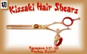 Kissaki Hair Scissors Kanagawa 30t DOUBLE SWIVEL Rose Gold Red Thinning Shears